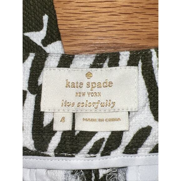 Kate Spade Orchid Print Jackie Havana Crop Ankle Pants Women’s Size 4 Green $258 - Picture 5 of 9